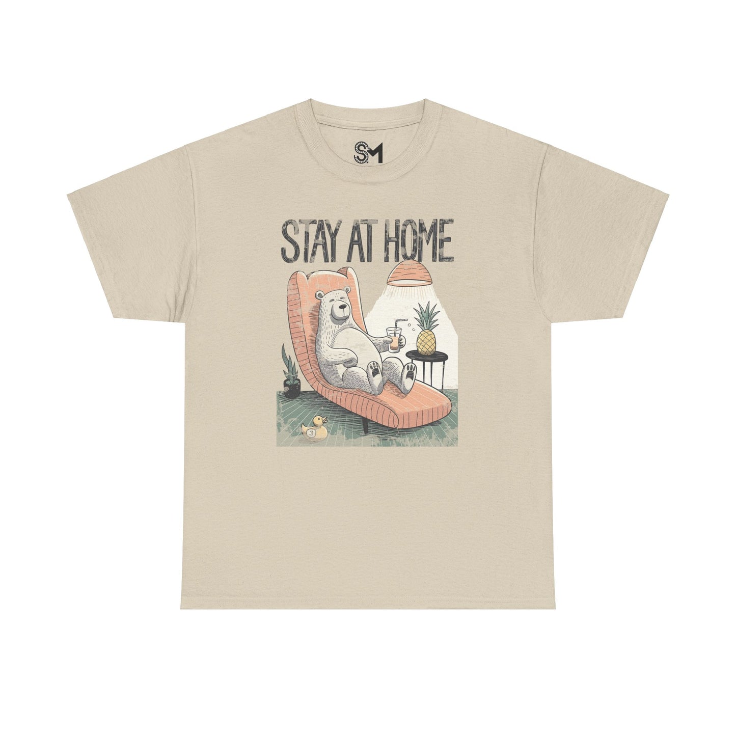 Stay at home Unisex Heavy Cotton Tee - StyleMZ