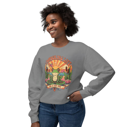 Pondering life Unisex Lightweight Crewneck Sweatshirt - StyleMZ