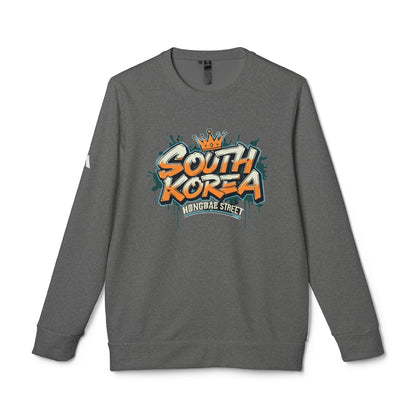 Korea - adidas Hongdae Unisex Fleece Crewneck Sweatshirt - StyleMZ - Stylemz