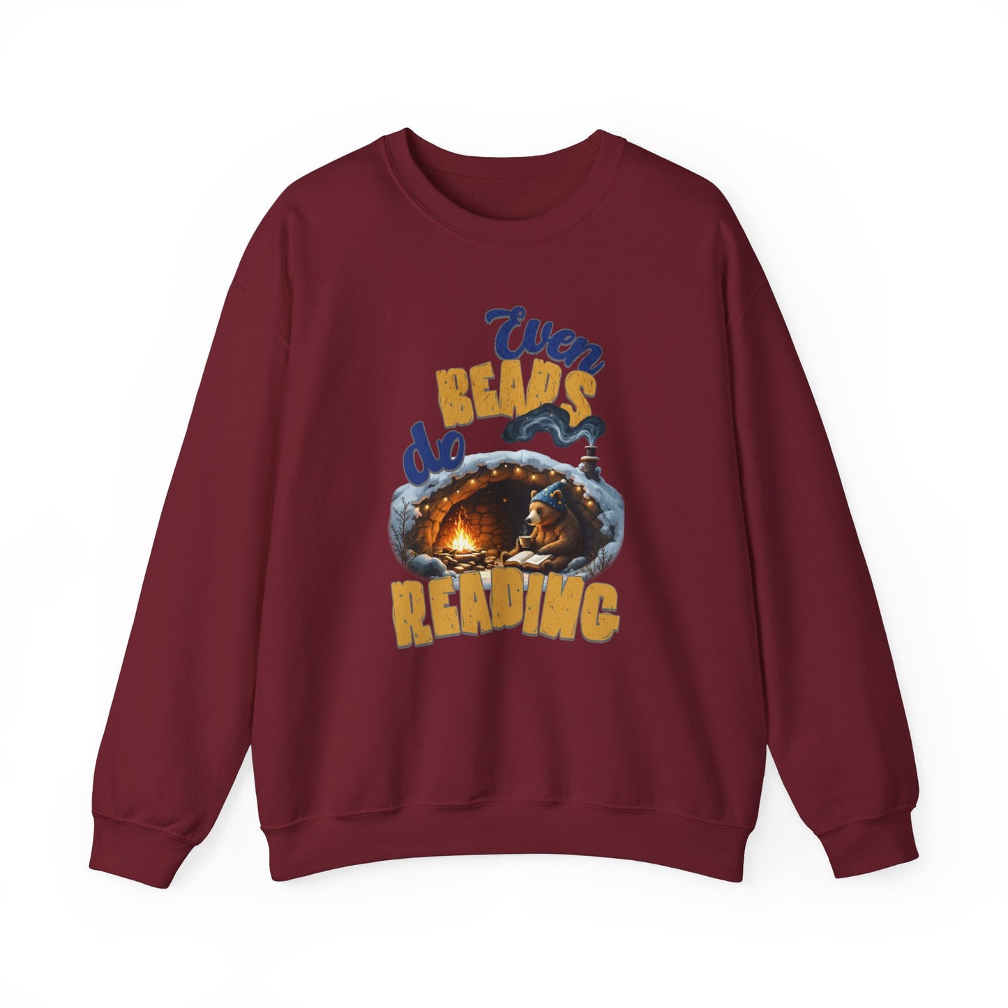 Even bears do reading Unisex Heavy Blend™ Crewneck Sweatshirt - StyleMZ