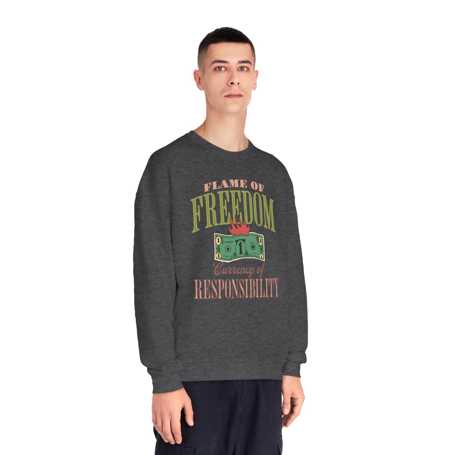 Korea - Currency of freedom Unisex NuBlend® Crewneck Sweatshirt - StyleMZ - Stylemz