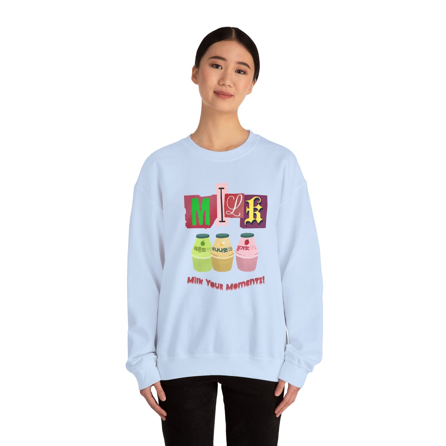 Milk your moment! Unisex Heavy Blend™ Crewneck Sweatshirt - StyleMZ