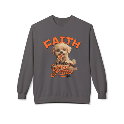 Korea -  Faith never fails Unisex Midweight Softstyle Fleece Crewneck Sweatshirt  - StyleMZ