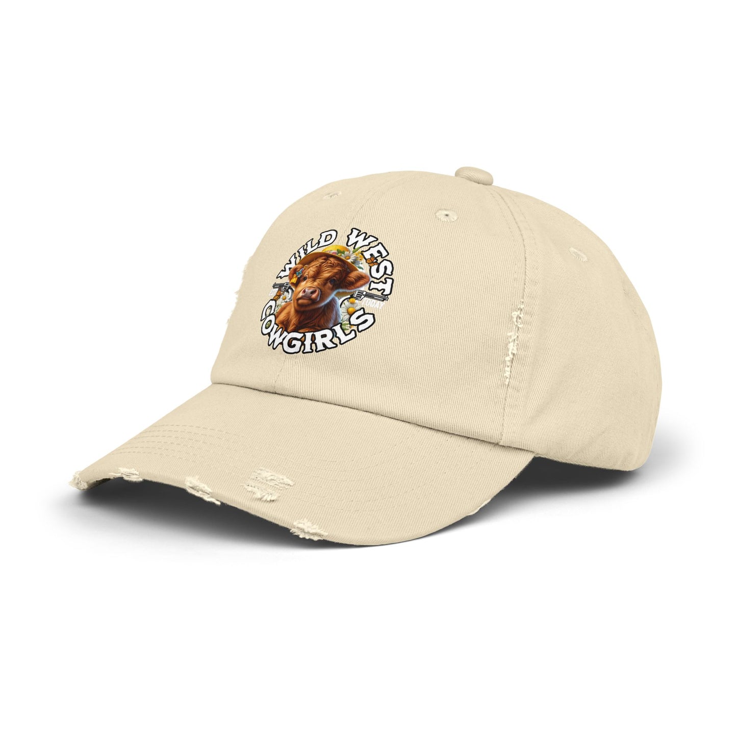 Korea - Wild West Cow Girls Unisex Distressed Cap - StyleMZ - Stylemz