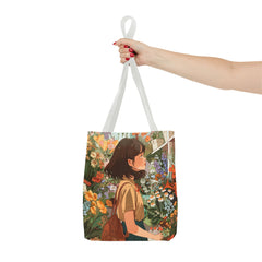 Corea - Bolso de mano con diseño de niña y floristería (AOP) - StyleMZ 