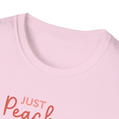 Just Peachy Unisex Softstyle T-Shirt - Summer Fruit Casual Tee