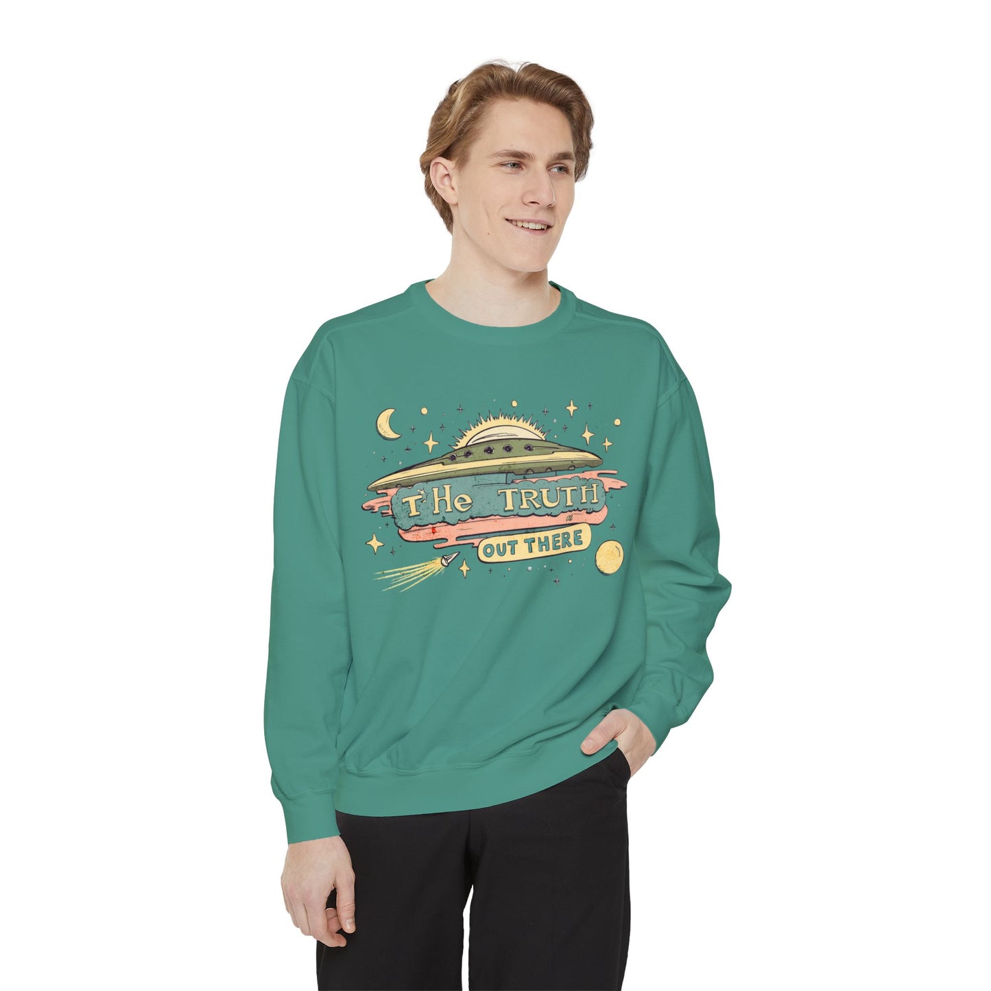 The truth is out there Unisex Garment-Dyed Sweatshirt  - Korea  - StyleMZ