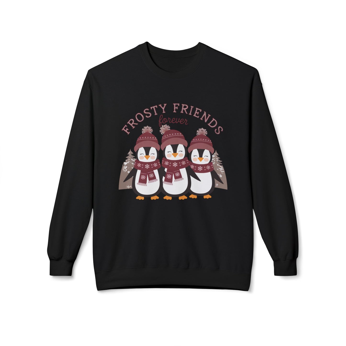 Frosty friends forever  Unisex Midweight Softstyle Fleece Crewneck Sweatshirt - StyleMZ