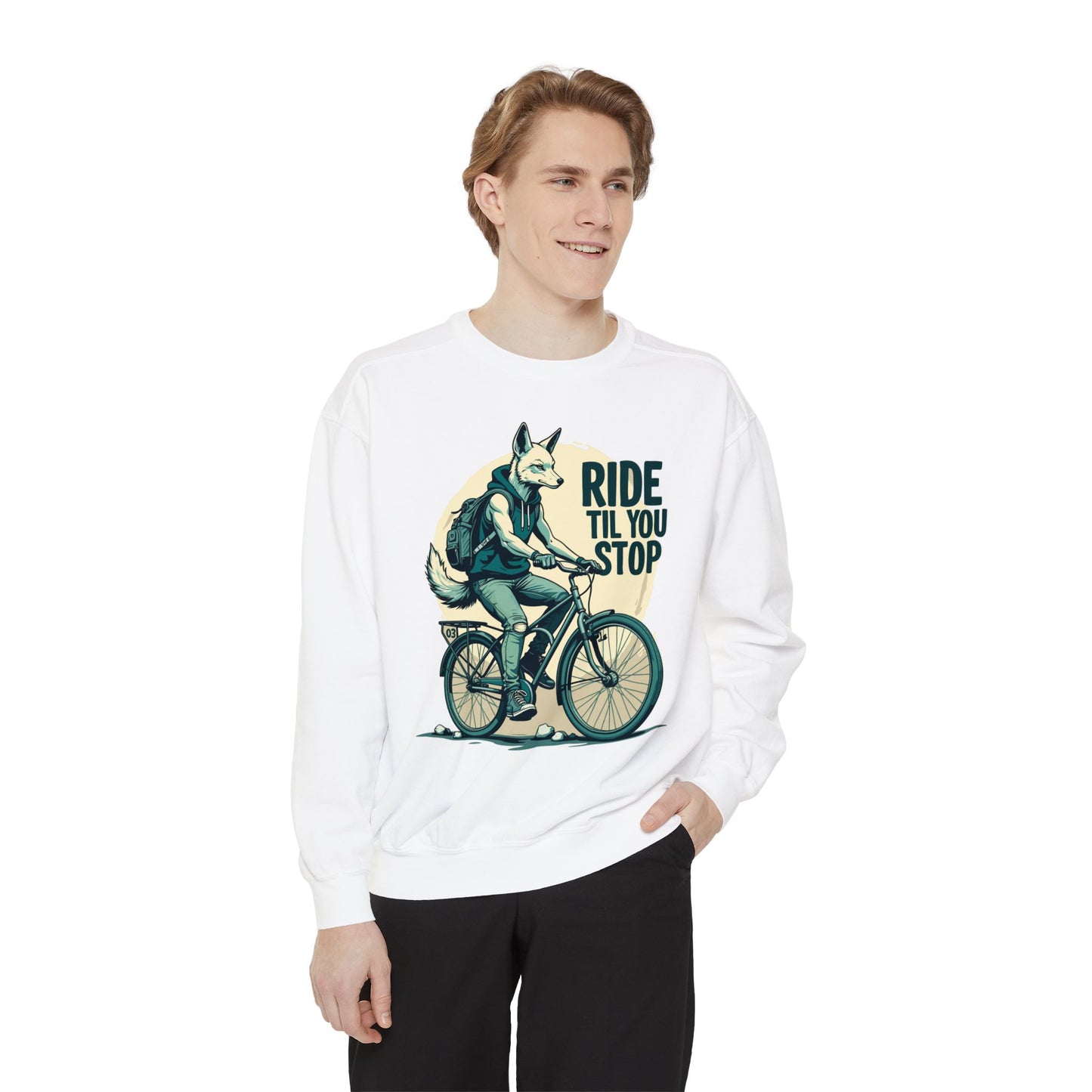 Corea - Sudadera unisex teñida en prenda Ride till you stop - StyleMZ 