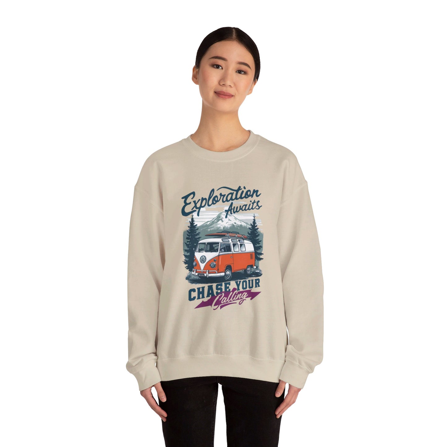 Korea - Exploration Awaits Unisex Heavy Blend™ Crewneck Sweatshirt - StyleMZ - Stylemz