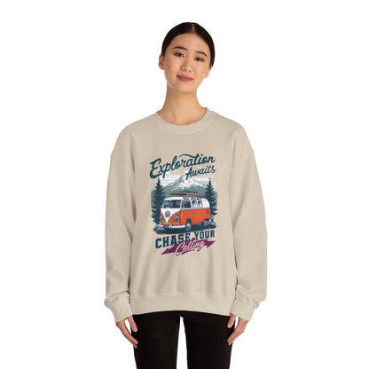 Korea -  Exploration Awaits Unisex Heavy Blend™ Crewneck Sweatshirt  - StyleMZ