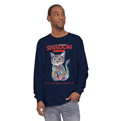 Korea -  Shadow Striker Unisex Garment-dyed Long Sleeve T-Shirt  - StyleMZ