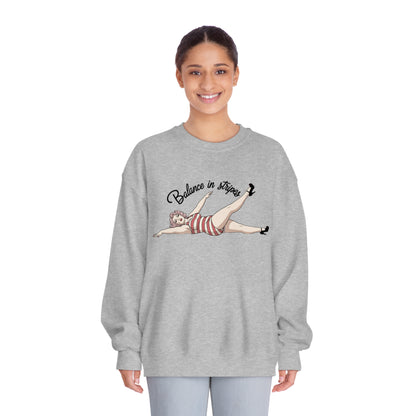 Balance in Stripes Unisex DryBlend® Crewneck Sweatshirt  - Korea  - StyleMZ