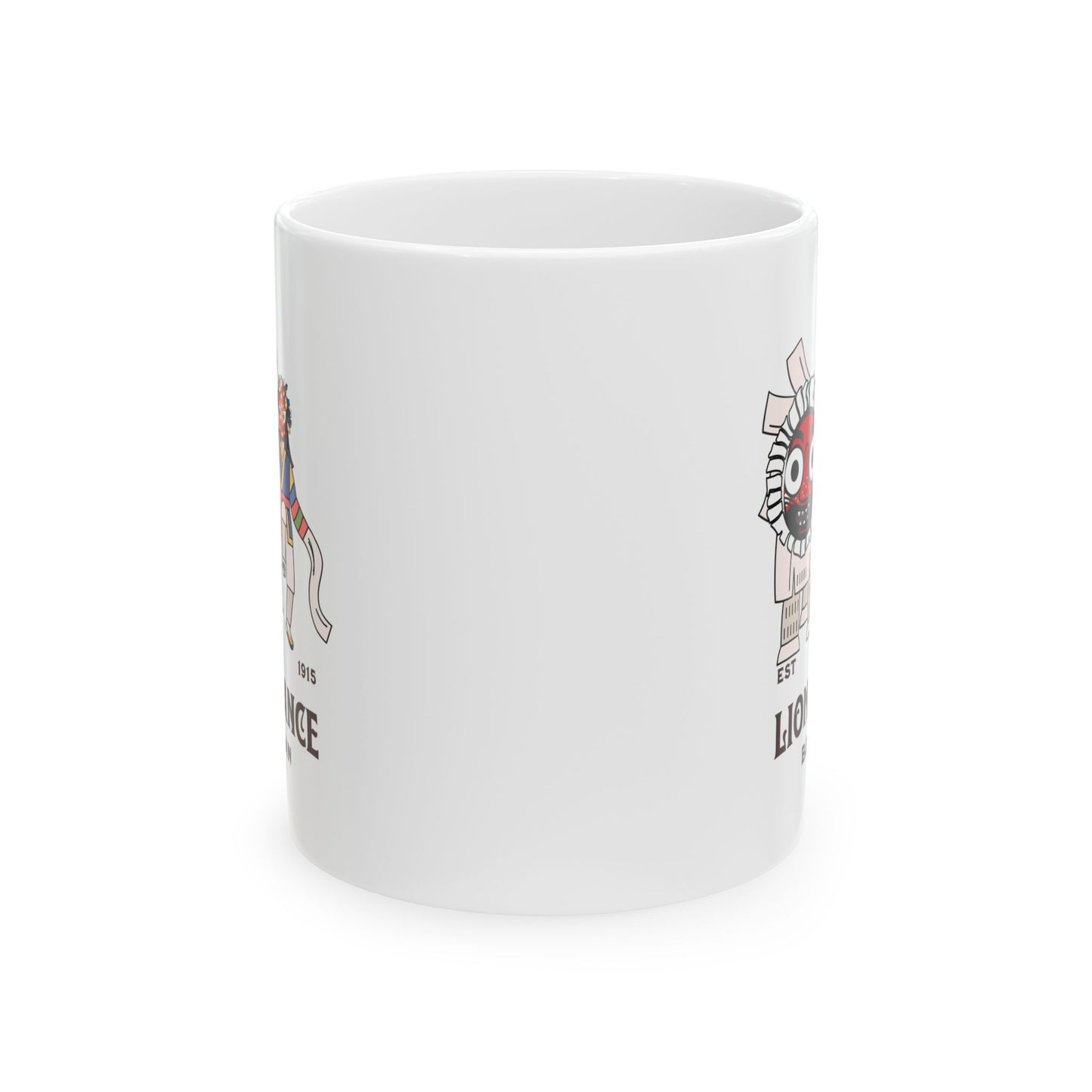 Lion dance Ceramic Mug, (11oz, 15oz) - StyleMZ - Stylemz