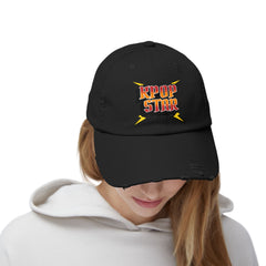 Corea - Gorra unisex desgastada con estrella del KPOP - StyleMZ 