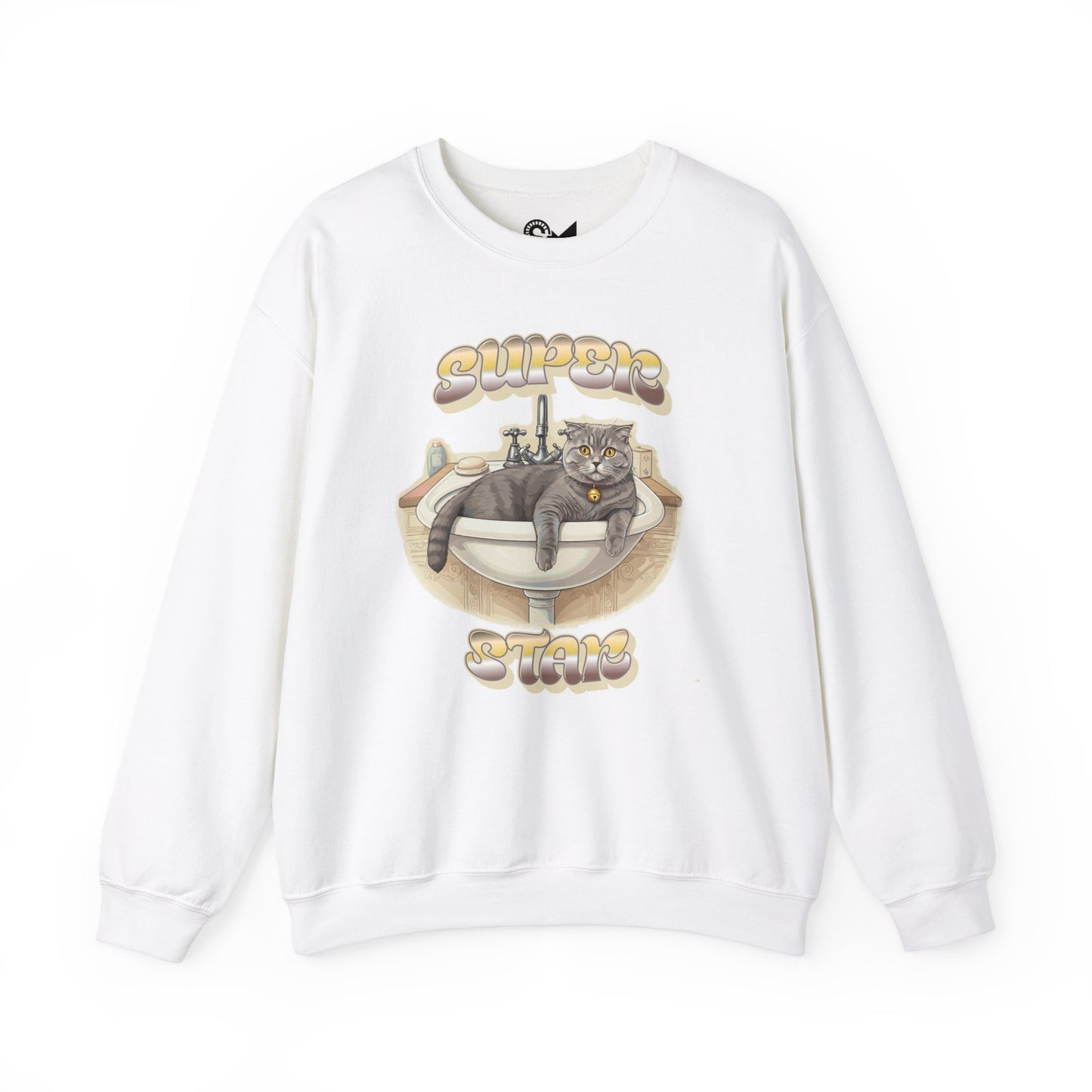 Star cat Unisex Heavy Blend™ Crewneck Sweatshirt - StyleMZ