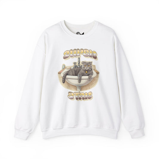 Star cat Unisex Heavy Blend™ Crewneck Sweatshirt - StyleMZ - Stylemz