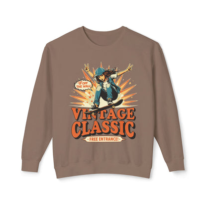 Vintage Classic Unisex Lightweight Crewneck Sweatshirt - StyleMZ