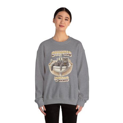 Star cat Unisex Heavy Blend™ Crewneck Sweatshirt - StyleMZ