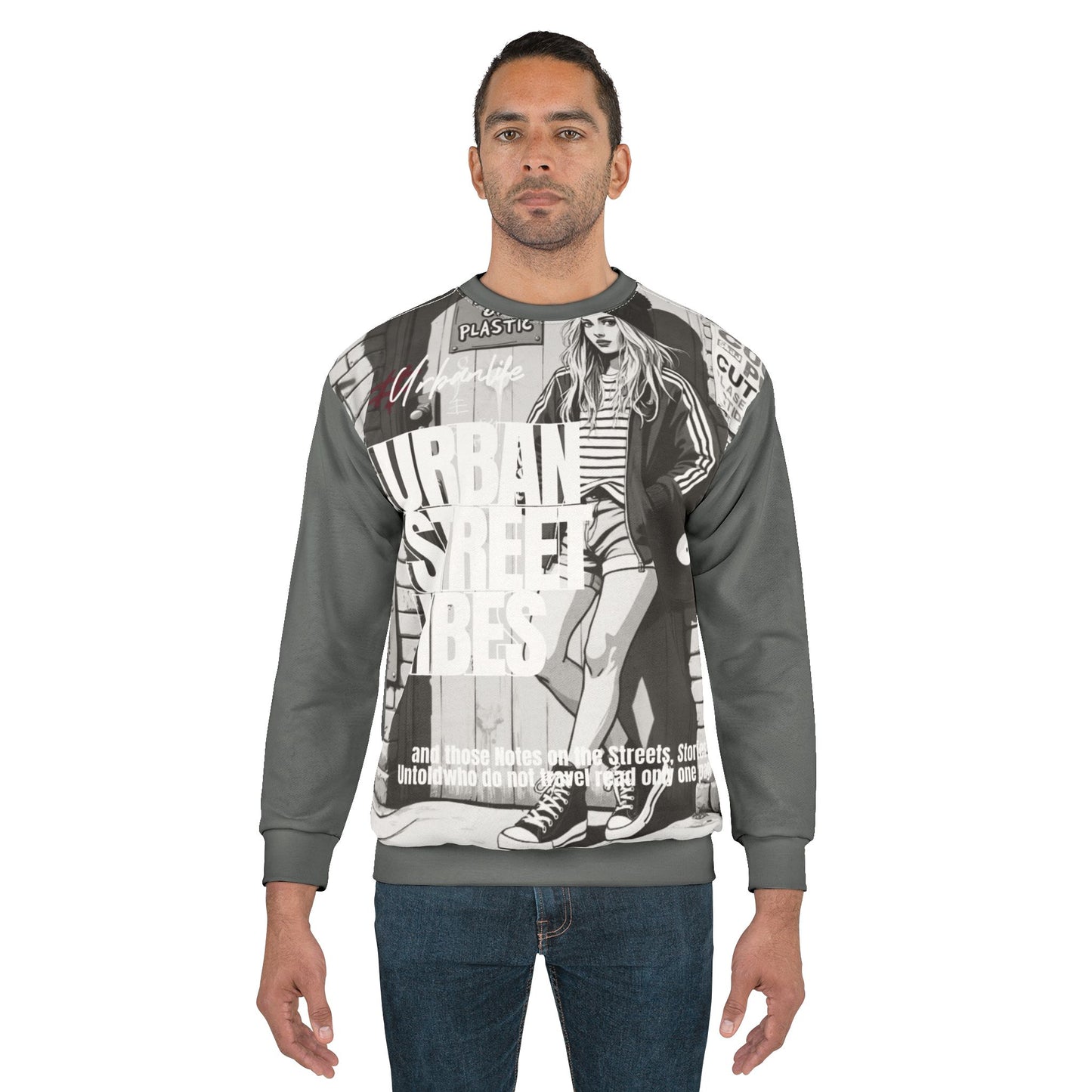 Korea -  Urban street vibes Unisex Sweatshirt (AOP)  - StyleMZ