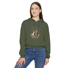 Korea -  Camping, even bears do Women's Cinched Bottom Hoodie  - StyleMZ