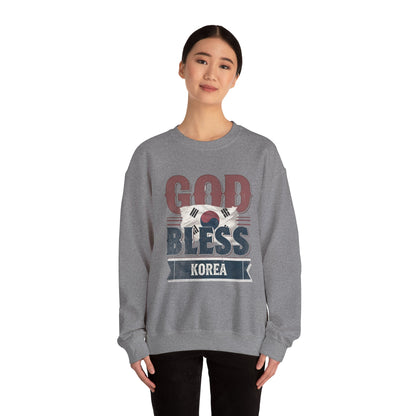 God bless Korea Unisex Heavy Blend™ Crewneck Sweatshirt - StyleMZ