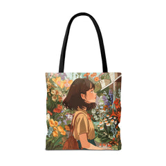 Korea -  Girl and Flower Shop Tote Bag (AOP)  - StyleMZ