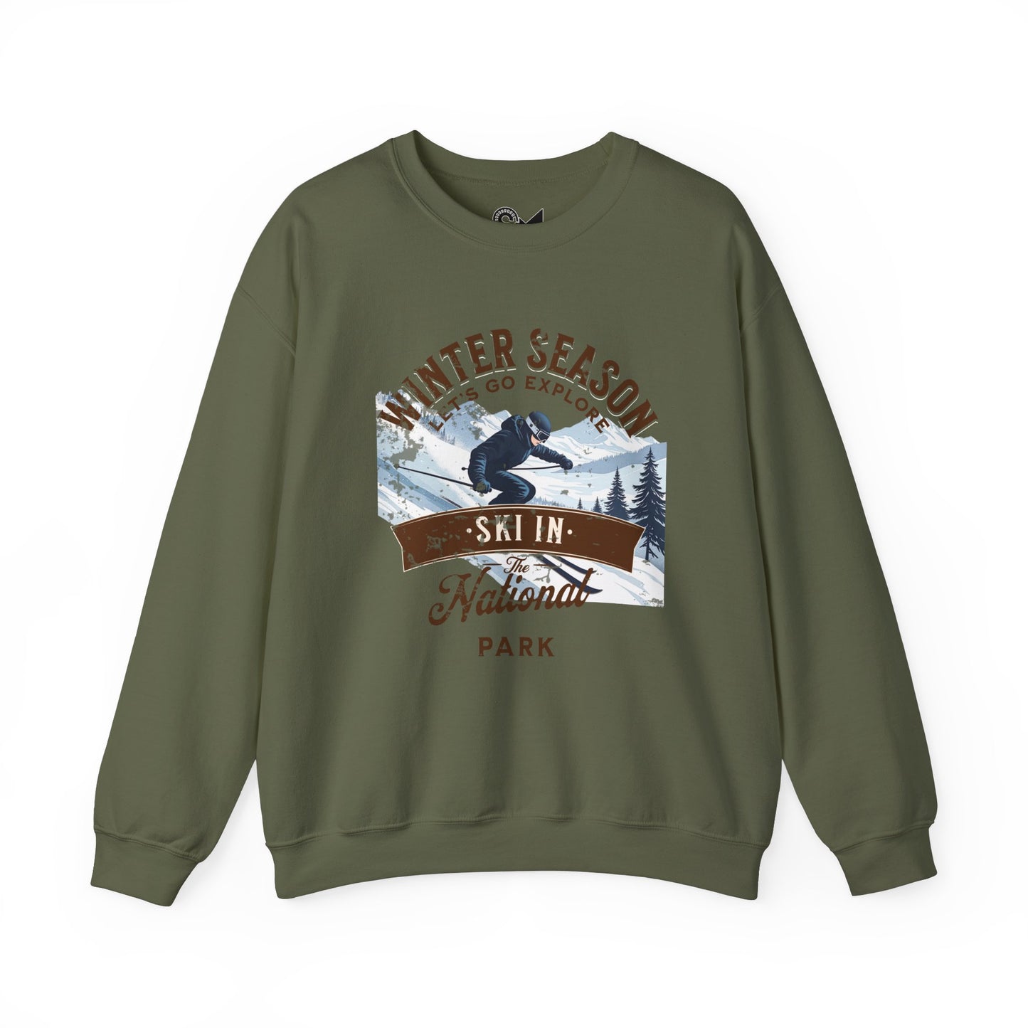 Ski in the national park Unisex Heavy Blend™ Crewneck Sweatshirt - StyleMZ - Stylemz