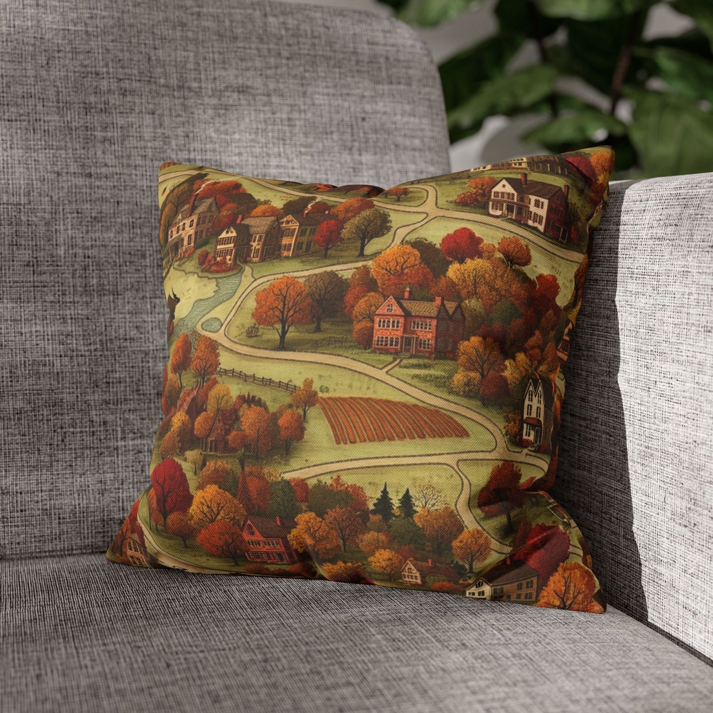 Map of Memories II Spun Polyester Square Pillowcase - StyleMZ