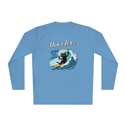 Korea -  Don't fear, ride the wave Unisex Lightweight Long Sleeve Tee  - StyleMZ