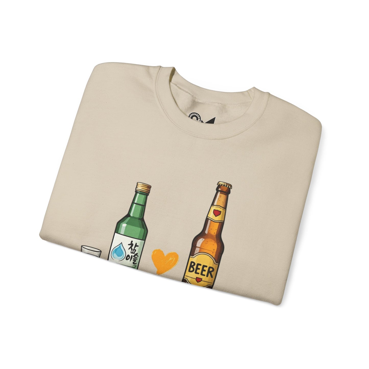 Soju + Beer = Love Unisex Heavy Blend™ Crewneck Sweatshirt - StyleMZ