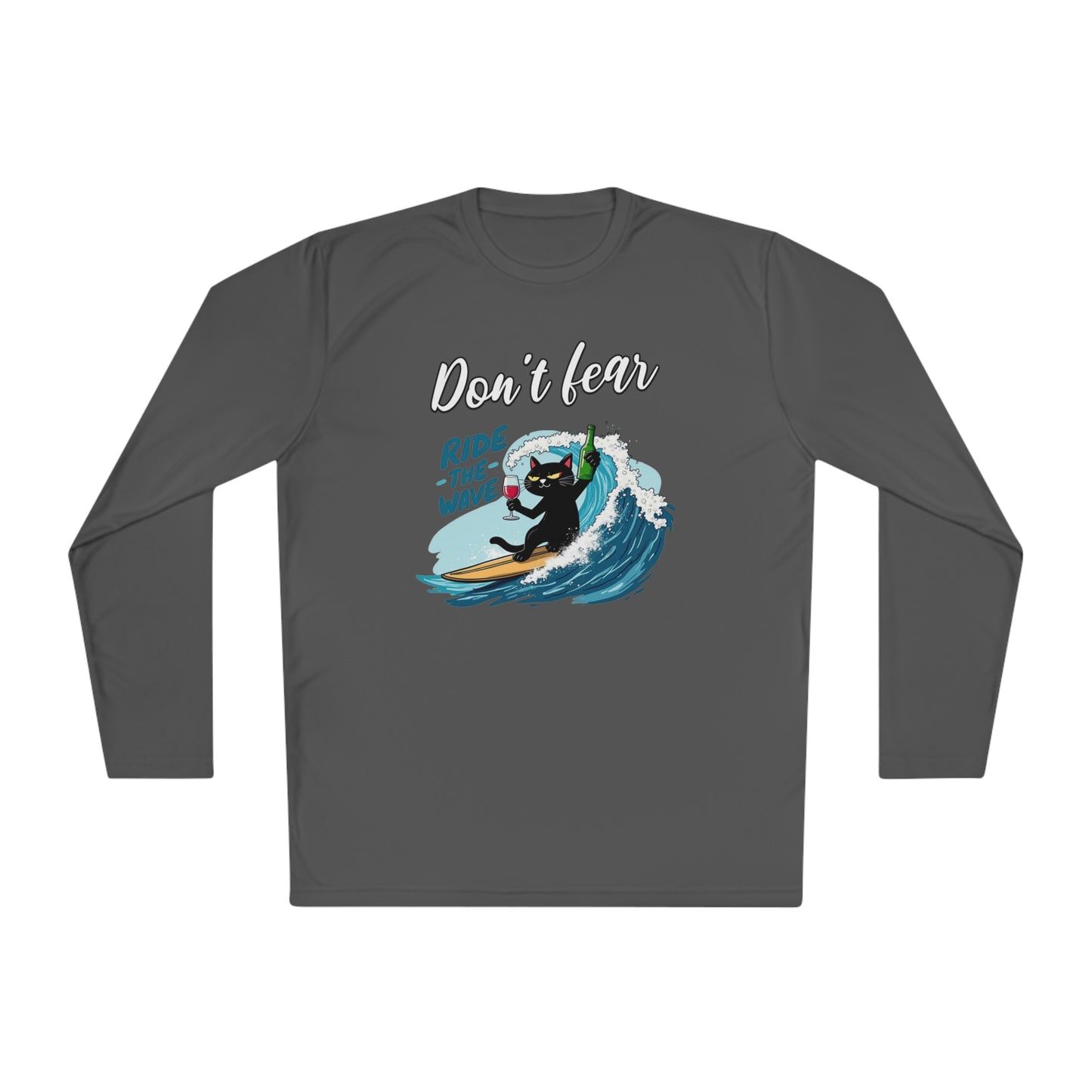 Korea -  Don't fear, ride the wave Unisex Lightweight Long Sleeve Tee  - StyleMZ