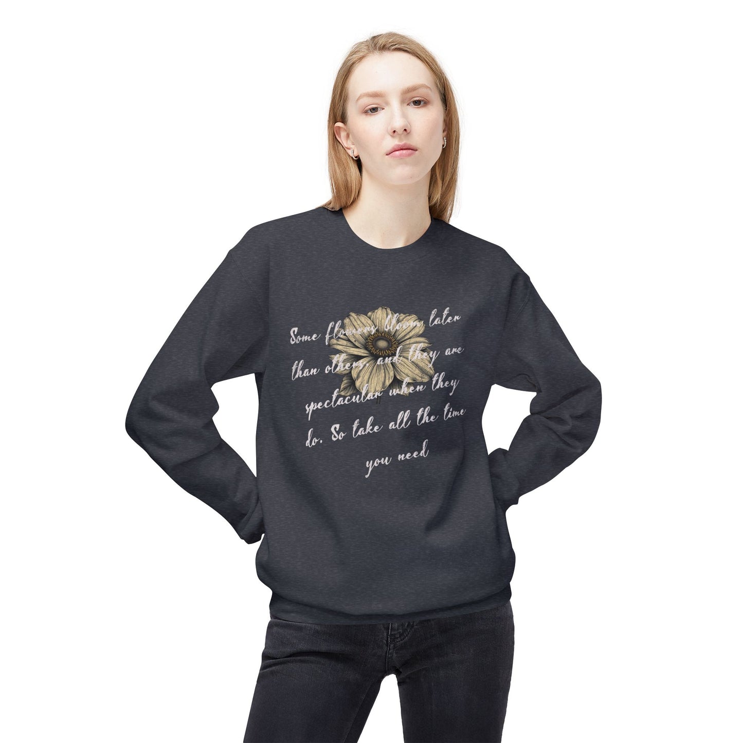 Korea -  Your bloom will be spectacular Unisex Midweight Softstyle Fleece Crewneck Sweatshirt  - StyleMZ