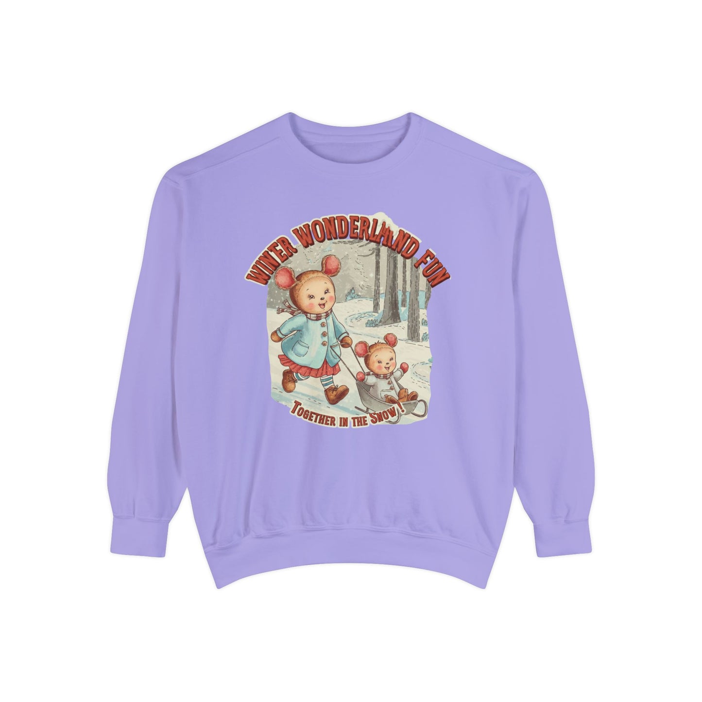 Korea -  Winter wonderland fun Unisex Garment-Dyed Sweatshirt  - StyleMZ