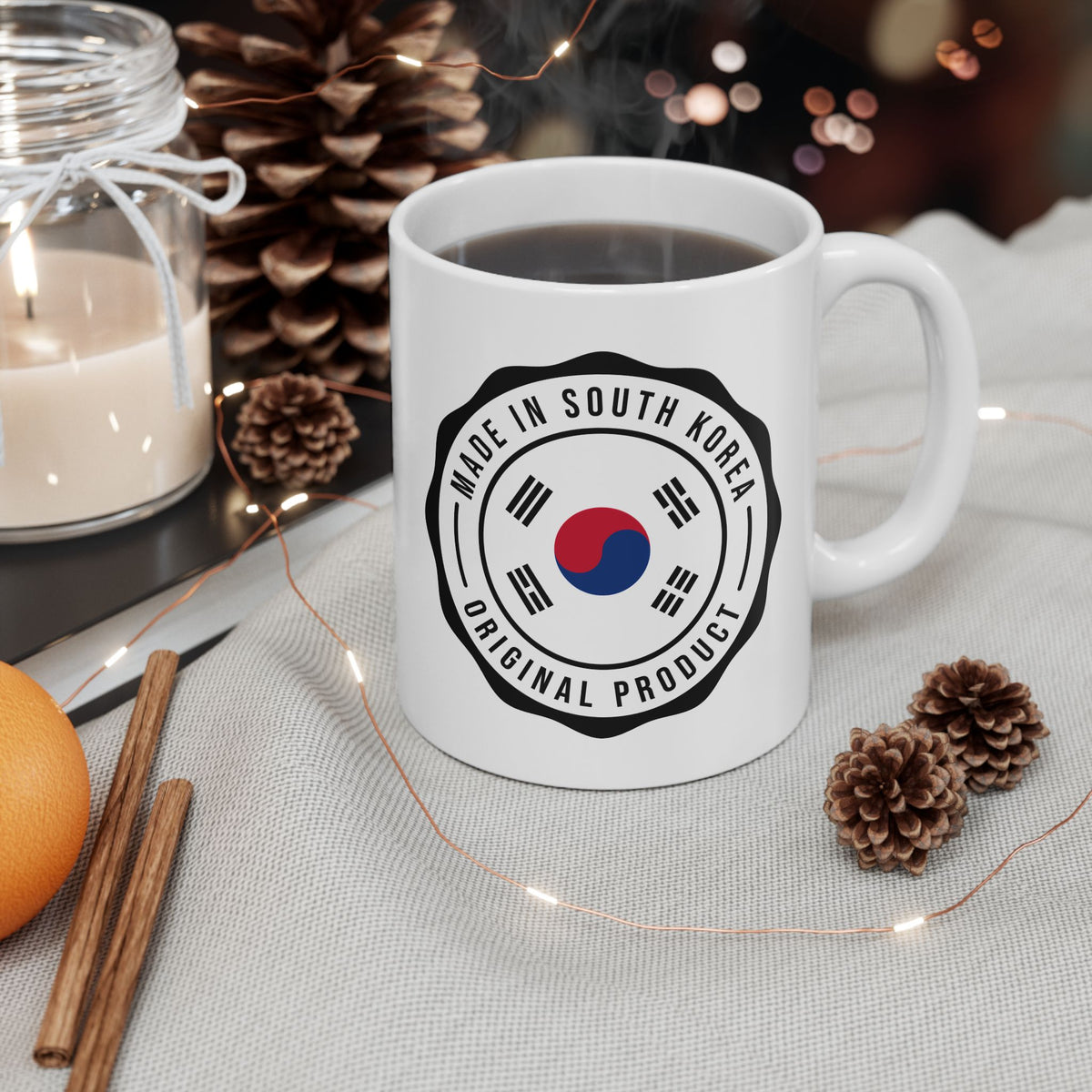 Corea - Taza de cerámica Taegeukgi, (11 oz, 15 oz) - StyleMZ 