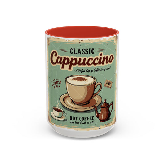 Korea -  Classic Cappuccino Accent Coffee Mug (11, 15oz)  - StyleMZ