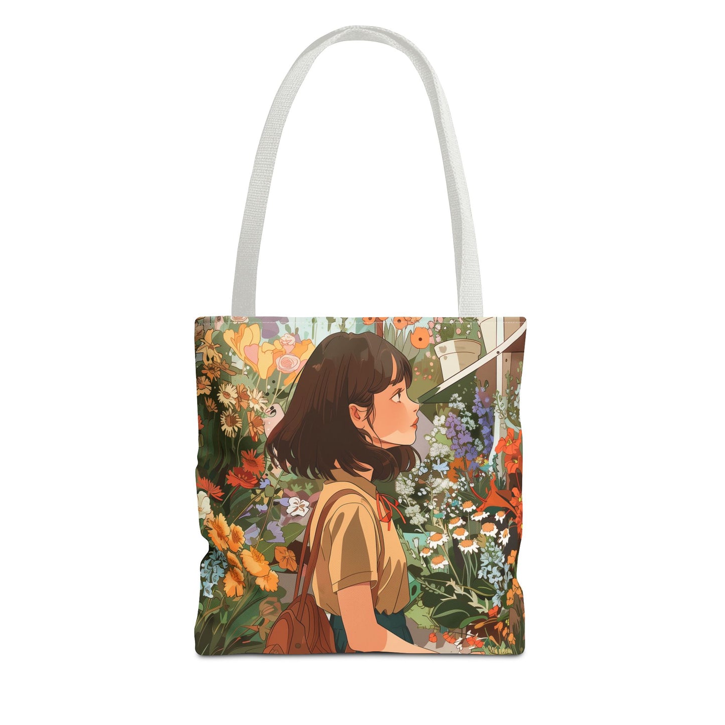 Girl and Flower Shop Tote Bag (AOP) - StyleMZ