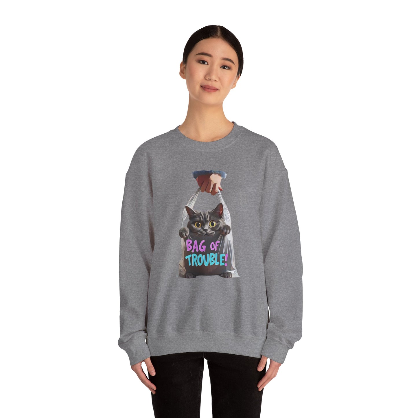 Bag of trouble Unisex Heavy Blend™ Crewneck Sweatshirt - StyleMZ - Stylemz