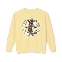 Wild West Cowgirls Unisex Lightweight Crewneck Sweatshirt  - StyleMZ