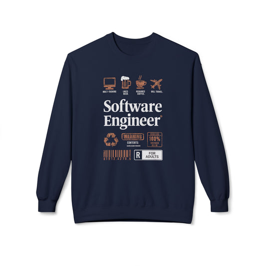 Korea - Software Engineer Unisex Midweight Softstyle Fleece Crewneck Sweatshirt - StyleMZ - Stylemz