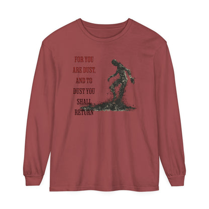 Korea -  Return to soil Unisex Garment-dyed Long Sleeve T-Shirt  - StyleMZ