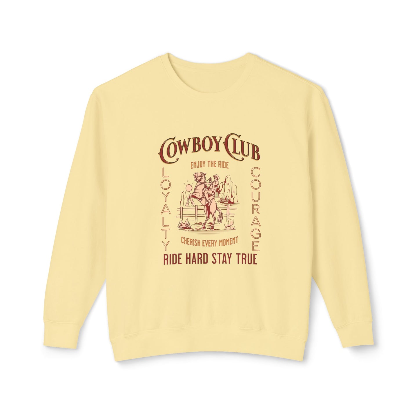 Cowboy club Unisex Lightweight Crewneck Sweatshirt - StyleMZ