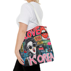 Korea -  I love Korea Tote Bag (AOP)  - StyleMZ