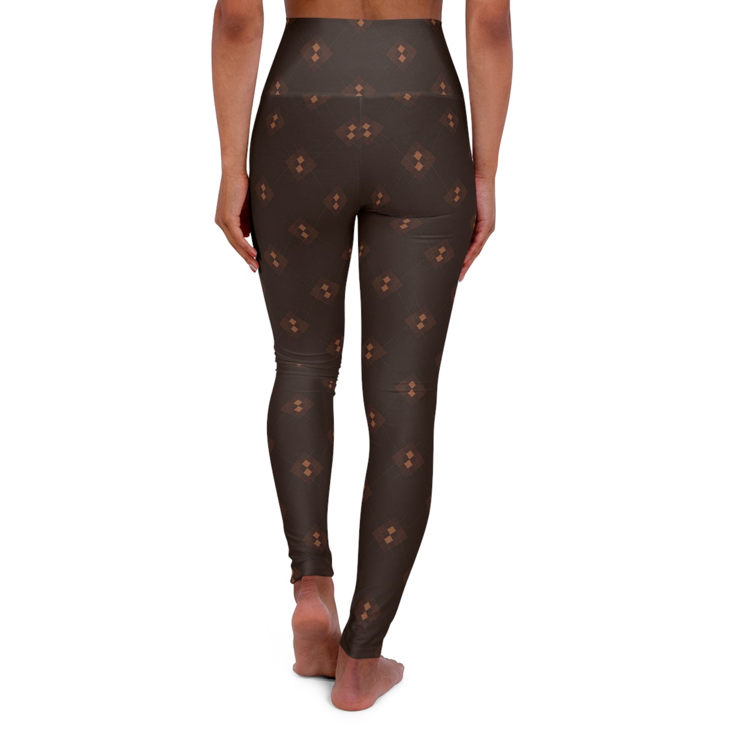 Autumn Argyle High Waisted Yoga Leggings (AOP) - StyleMZ