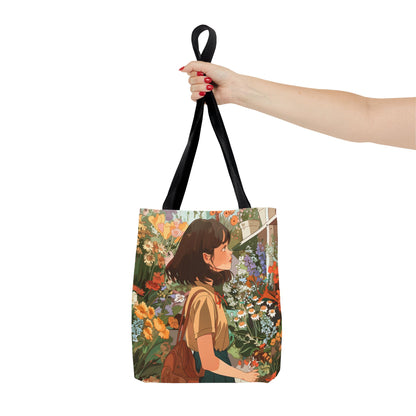 Girl and Flower Shop Tote Bag (AOP) - StyleMZ