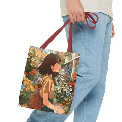 Girl and Flower Shop Tote Bag (AOP) - StyleMZ