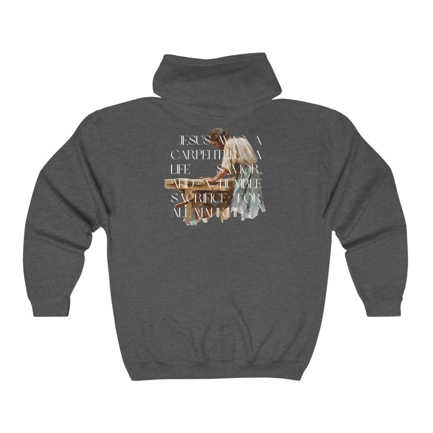 Jesus was a carpenter Unisex Heavy Blend™ Full Zip Hooded Sweatshirt - StyleMZ