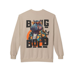 Korea -  Big Bold Unisex Midweight Softstyle Fleece Crewneck Sweatshirt  - StyleMZ