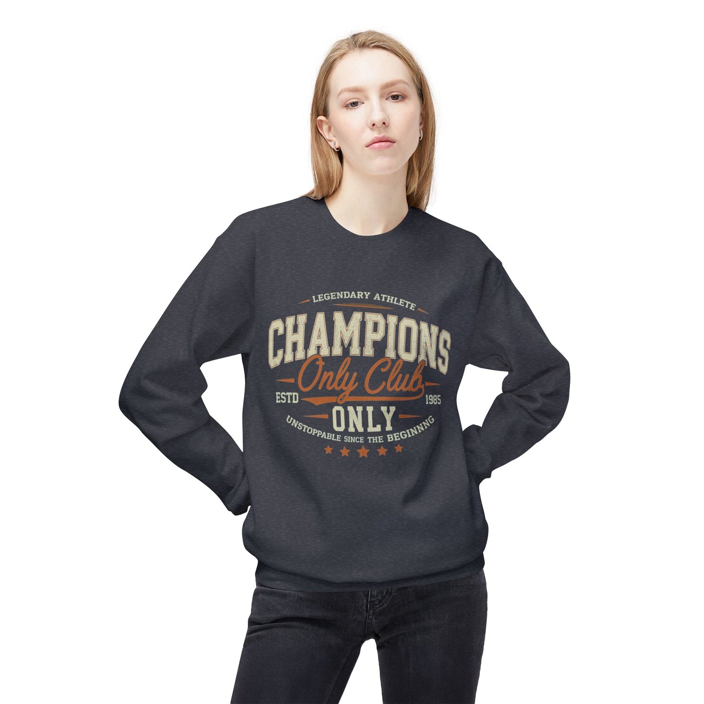 Champions only club Unisex Midweight Softstyle Fleece Crewneck Sweatshirt - StyleMZ