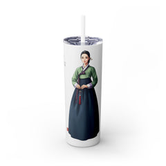 Corea - Vaso delgado con pajita GRACE HERITAGE, 20 oz - StyleMZ 